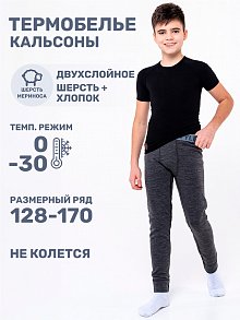 Кальсоны 2т11324 темно-серый меланж оптом от производителя NIKASTYLE