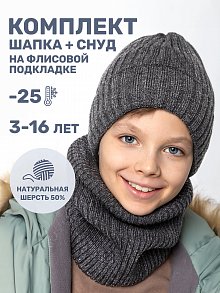 Комплект (шапка и снуд) 12з16424 антрацит оптом от производителя NIKASTYLE