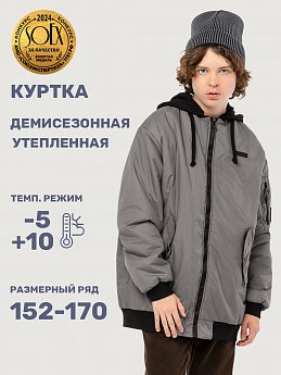 Куртка 4м5725 серый оптом от производителя NIKASTYLE