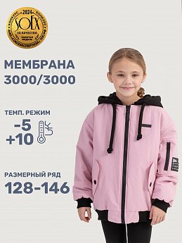 Куртка 4м4225 пудра оптом от производителя NIKASTYLE