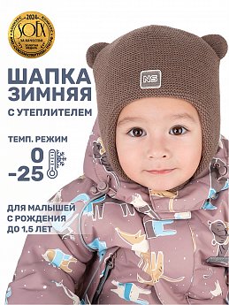 Шапка 11з15125 кофе оптом от производителя NIKASTYLE