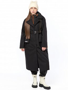 Пальто 6м4625 черный оптом от производителя NIKASTYLE